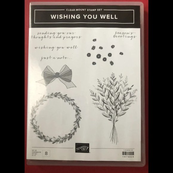 Stampin Up WISHING YOU WELL Stamp Set Many Occasions! Wreath Sentiments Wreaths - Picture 1 of 1